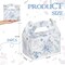 24-Pack Blue Floral Gable Gift Boxes - Chinoiserie Style Paper Party Favor Boxes with Handles - Decorative Floral Candy & Treat Boxes for Weddings, Tea Parties, and Bridal Showers